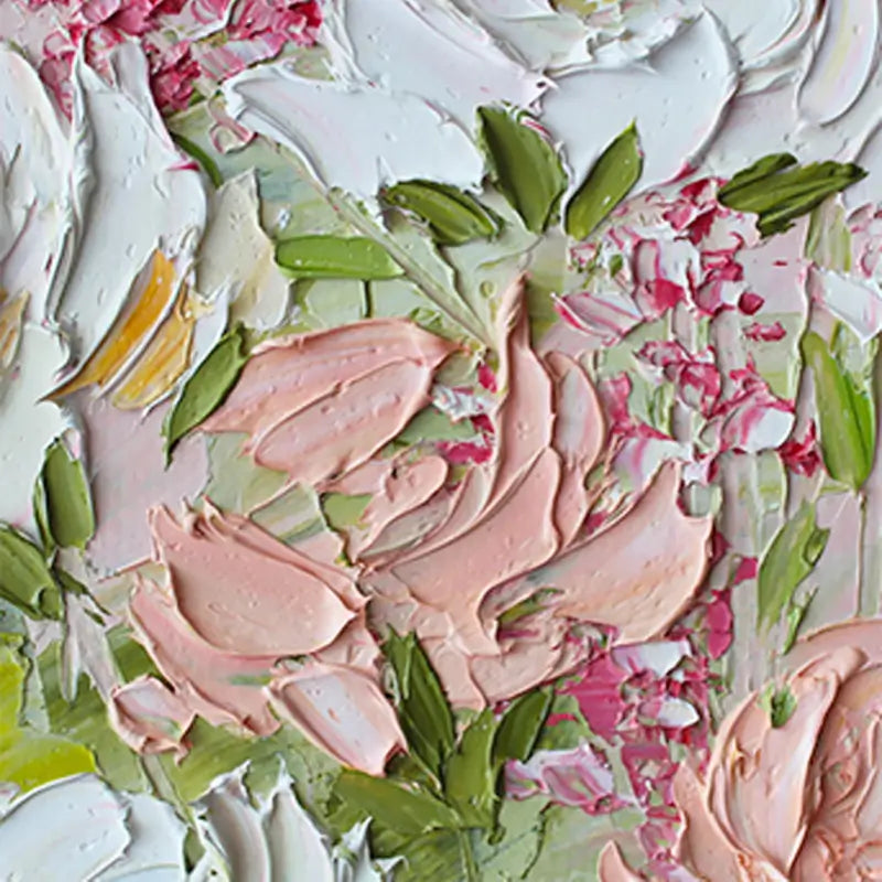 Delicate Flower and Tree Canvas Painting