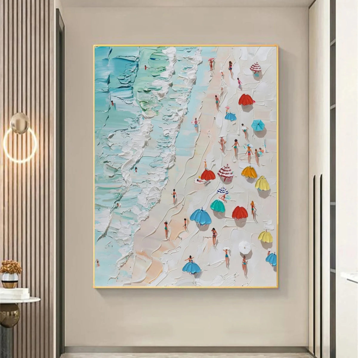 Seascape with Snow-Capped Mountain Canvas Painting