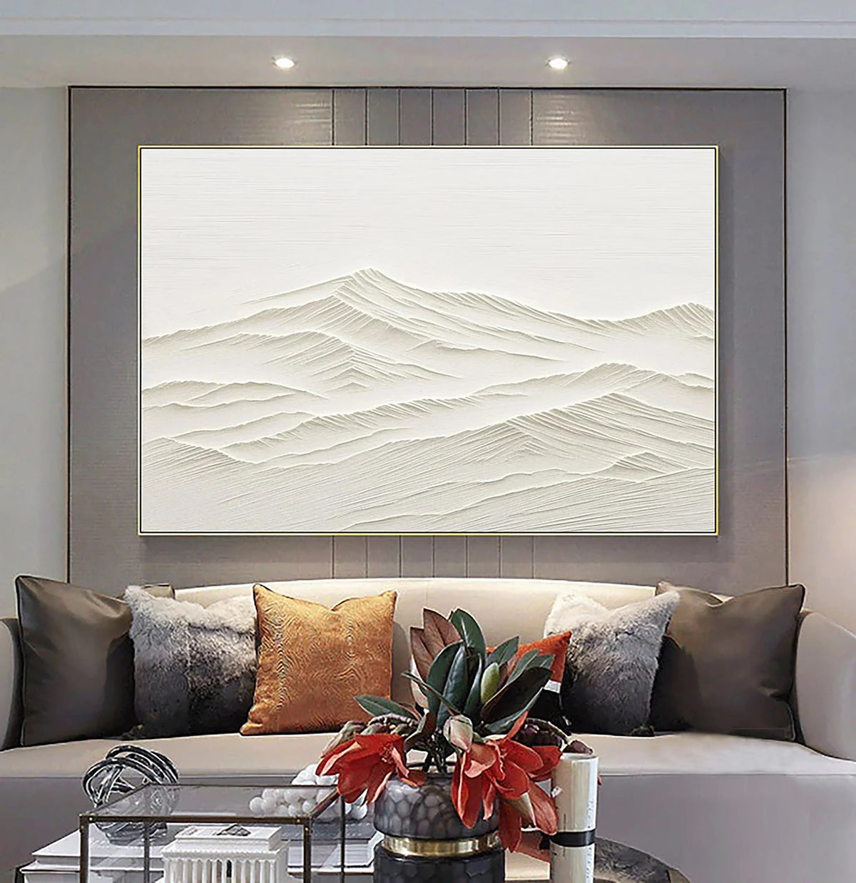 Minimalist Plaster Canvas with Textured Design