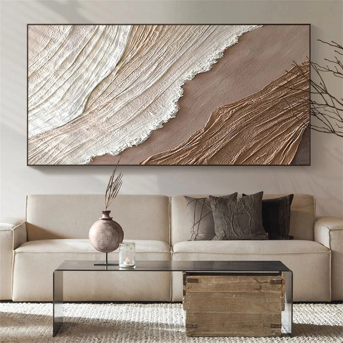 Serene Ocean and Sky Canvas Painting