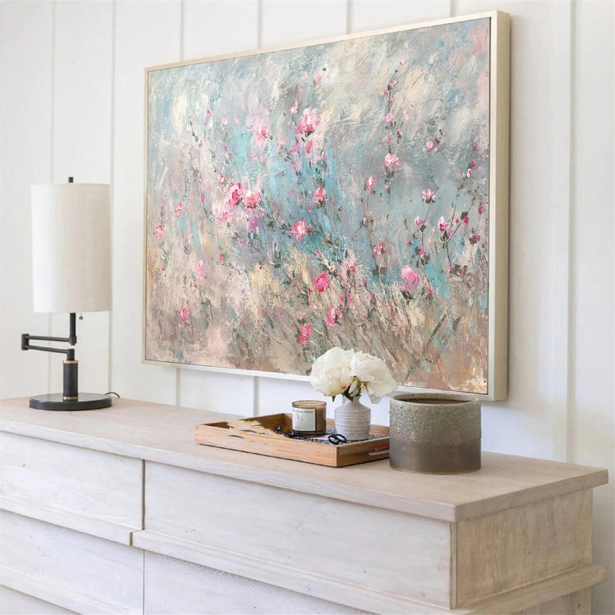 Floral and Tree-Inspired Wall Painting