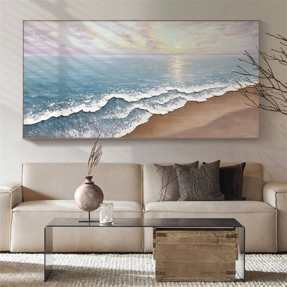 Vast Ocean and Open Sky Canvas Painting