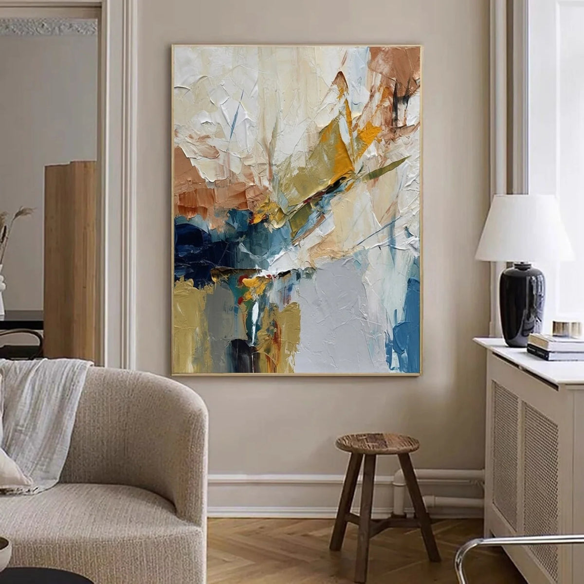 Modern Dynamic Abstract Canvas Painting