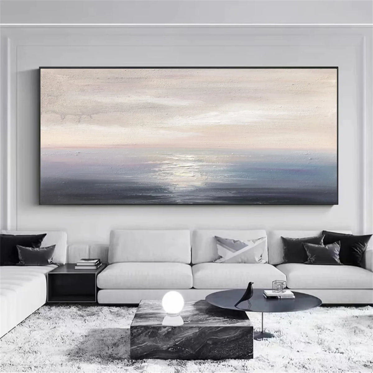 Ocean and Sky Inspired Wall Painting
