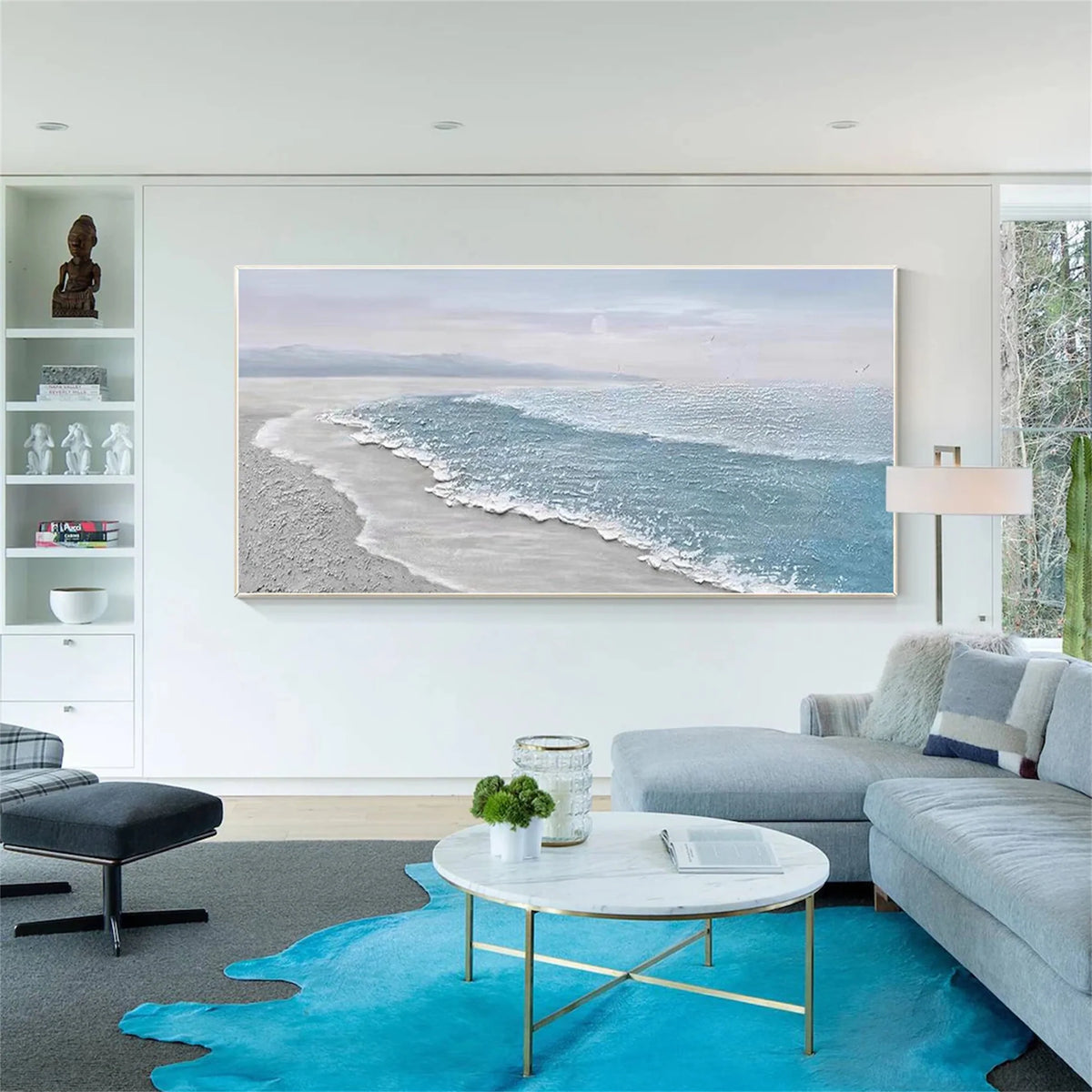 Open Horizon Ocean and Sky Canvas Painting