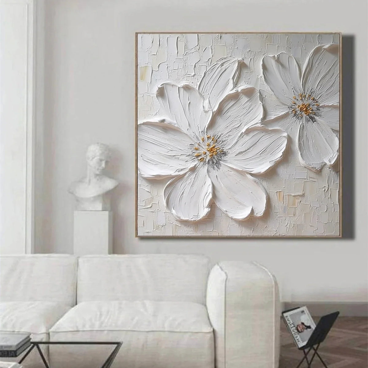 Lush Floral and Tree Canvas Painting