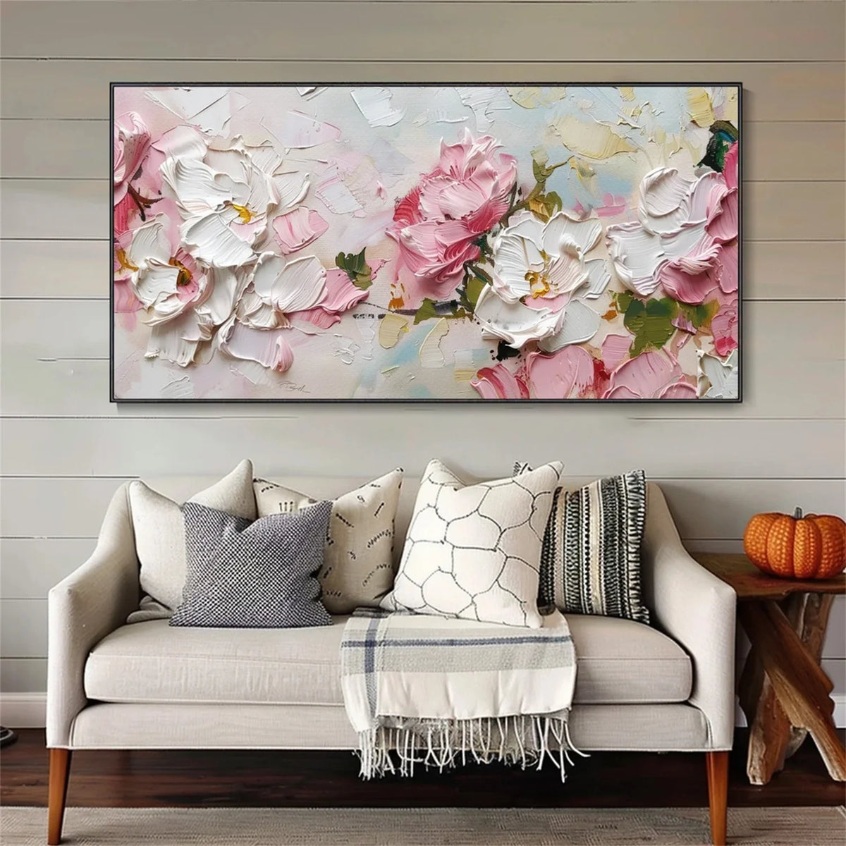 Delicate Floral and Tree Canvas Painting