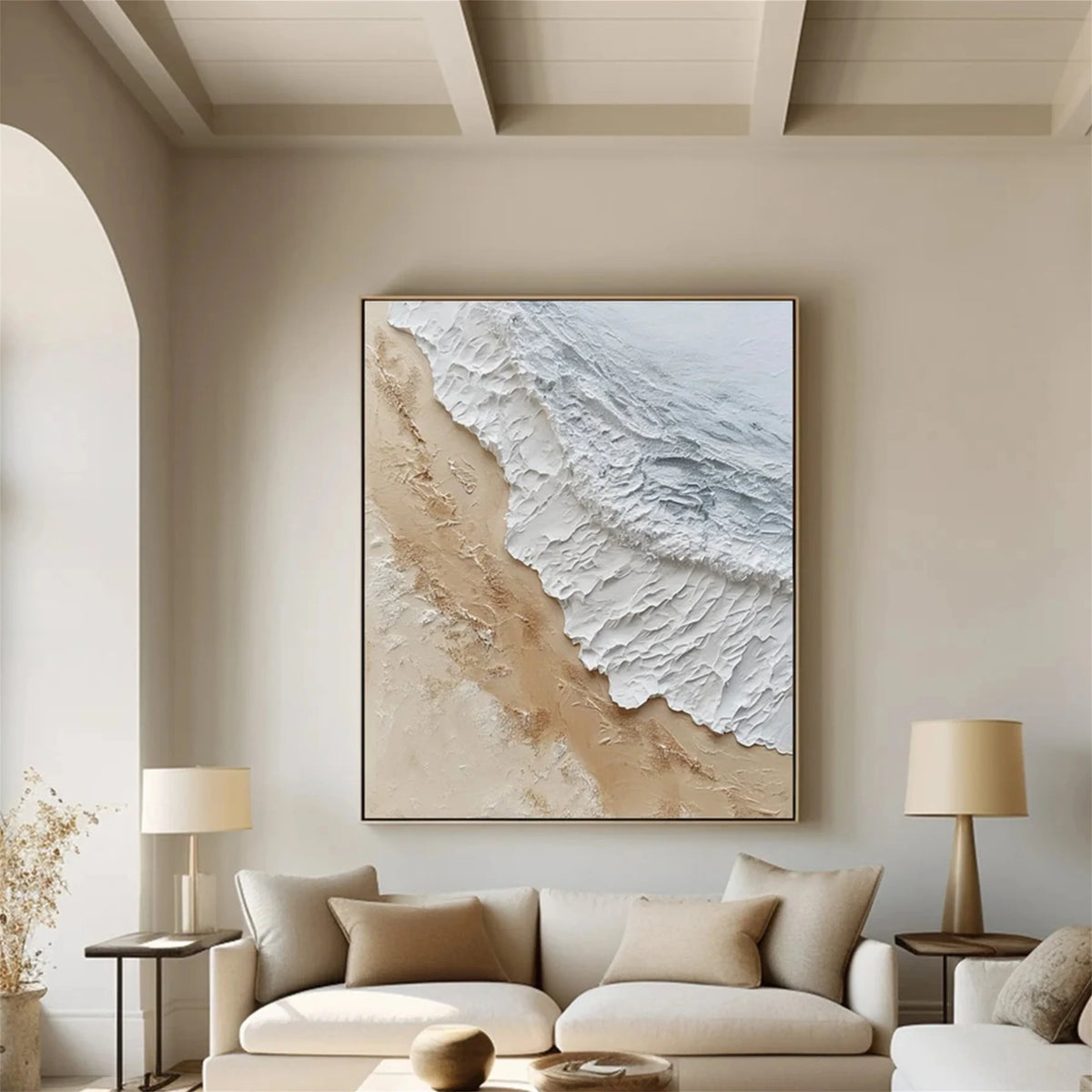 Ethereal Ocean and Sky Canvas Painting