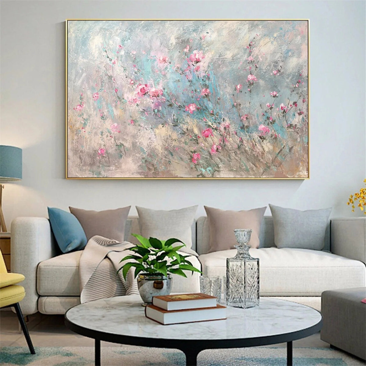 Floral and Tree-Inspired Wall Painting
