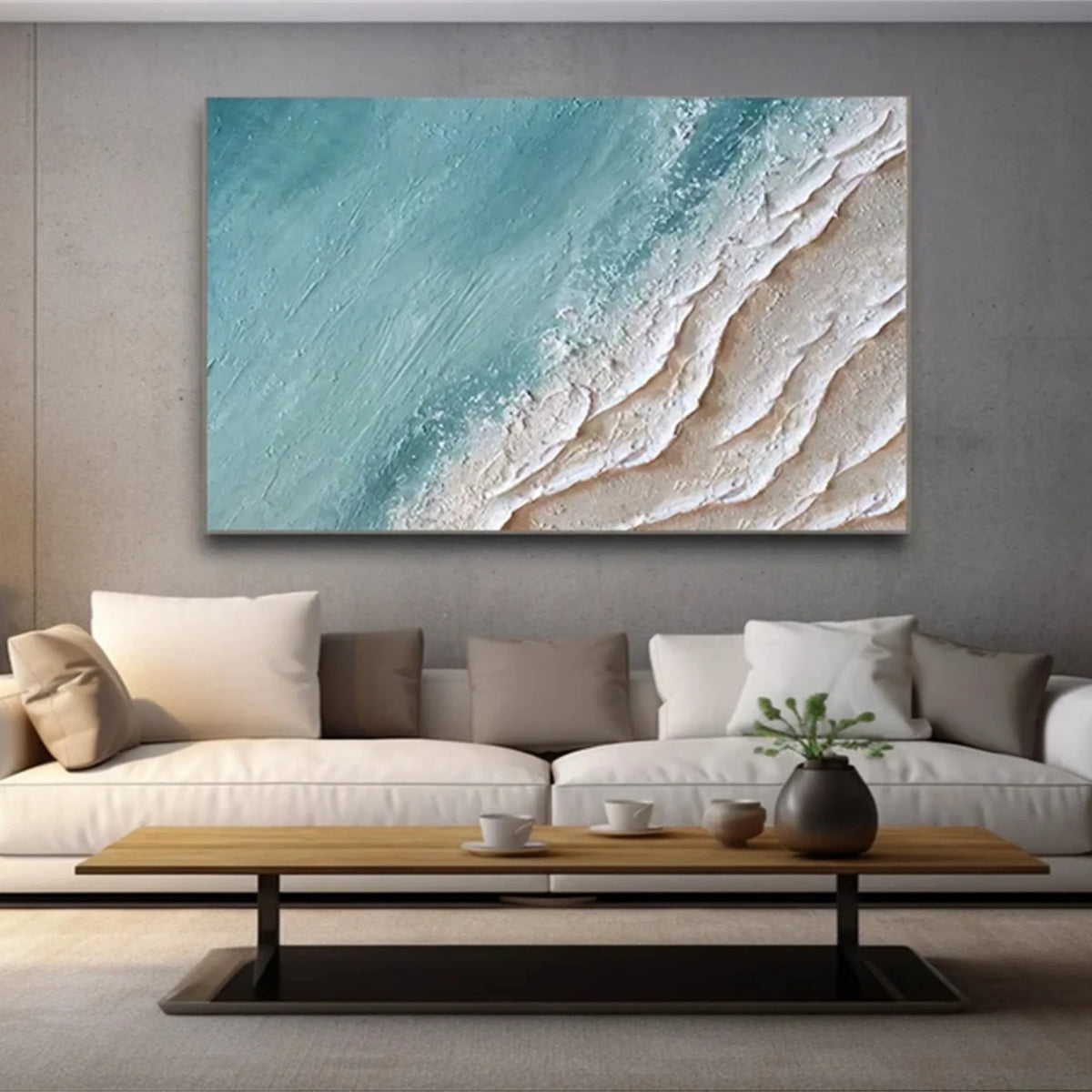 Horizon Ocean and Sky Canvas Artwork