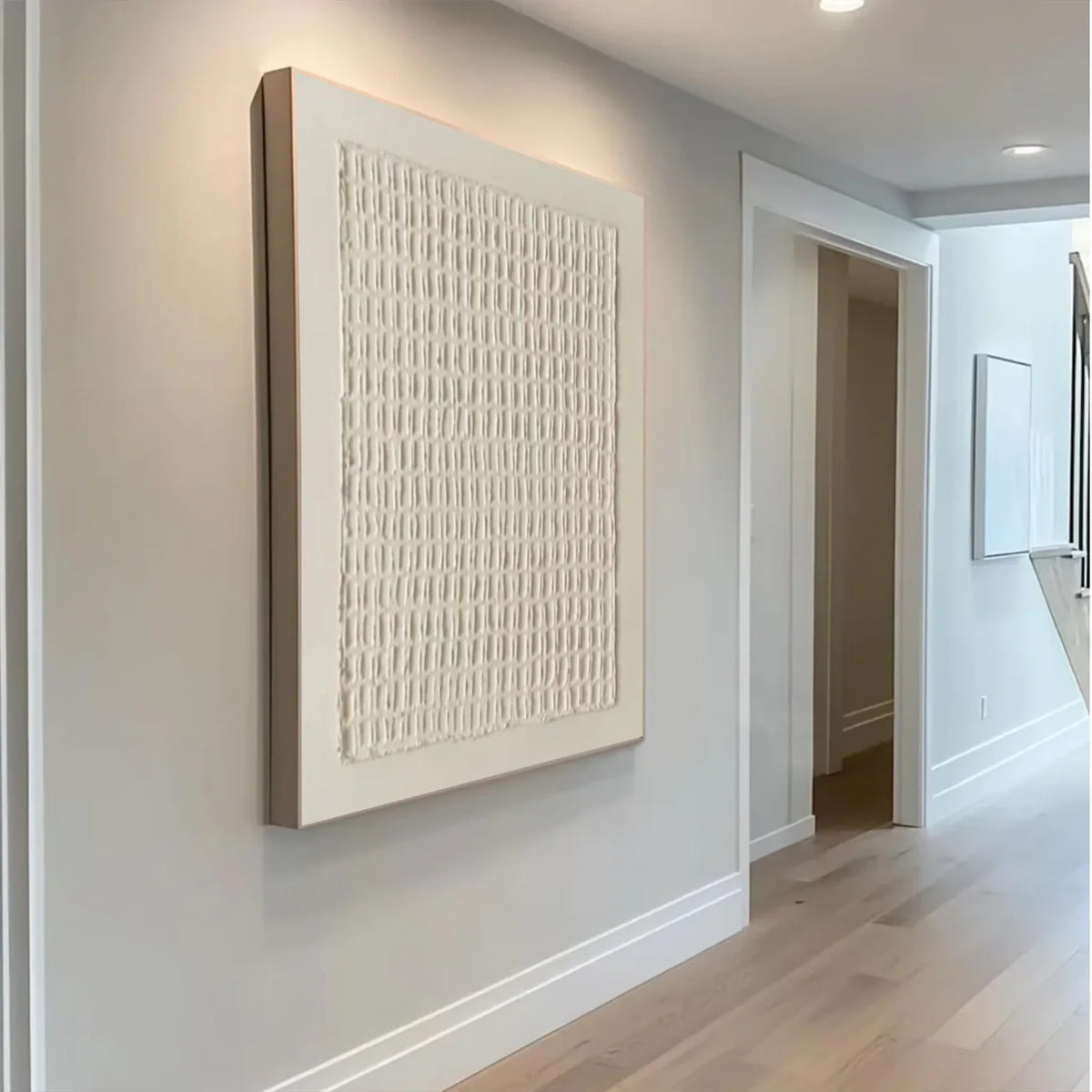 Abstract Canvas Artwork in Beige and Brown