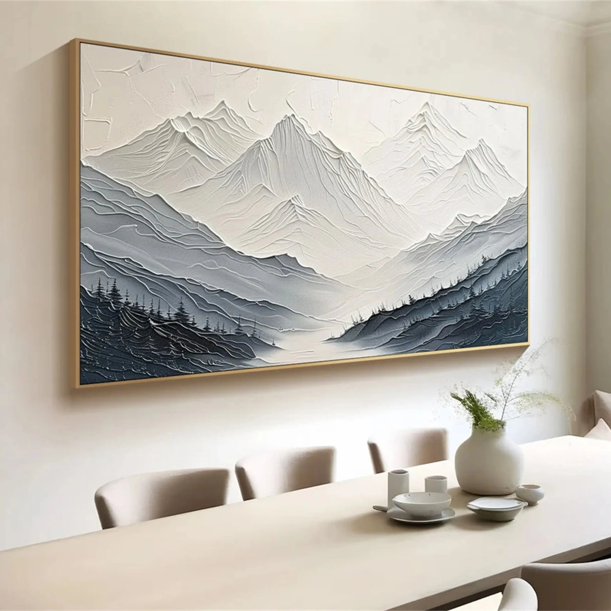 Minimalist Textured Plaster Painting