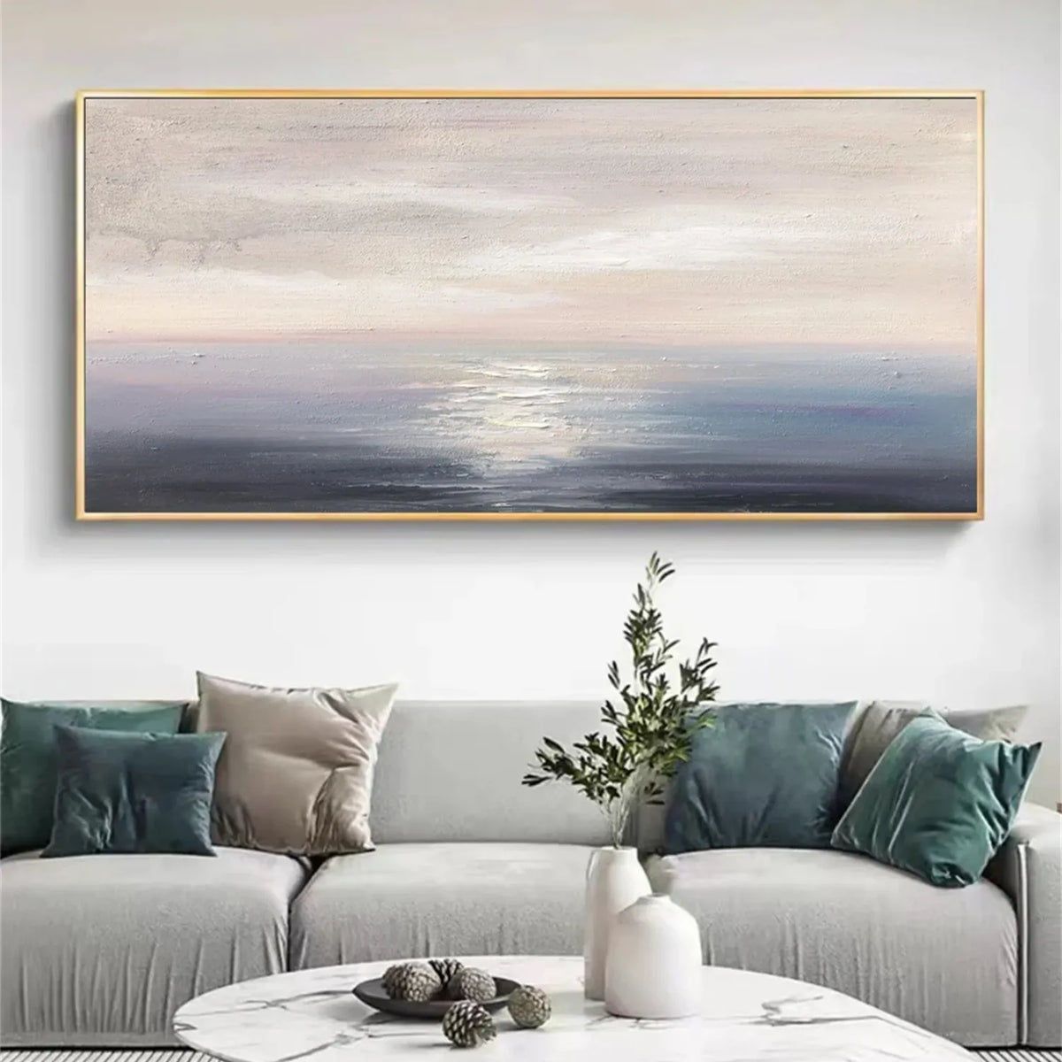 Ocean and Sky Inspired Wall Painting