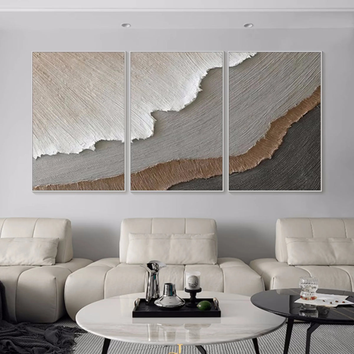 Set of 3 Ocean and Sky Canvas Paintings