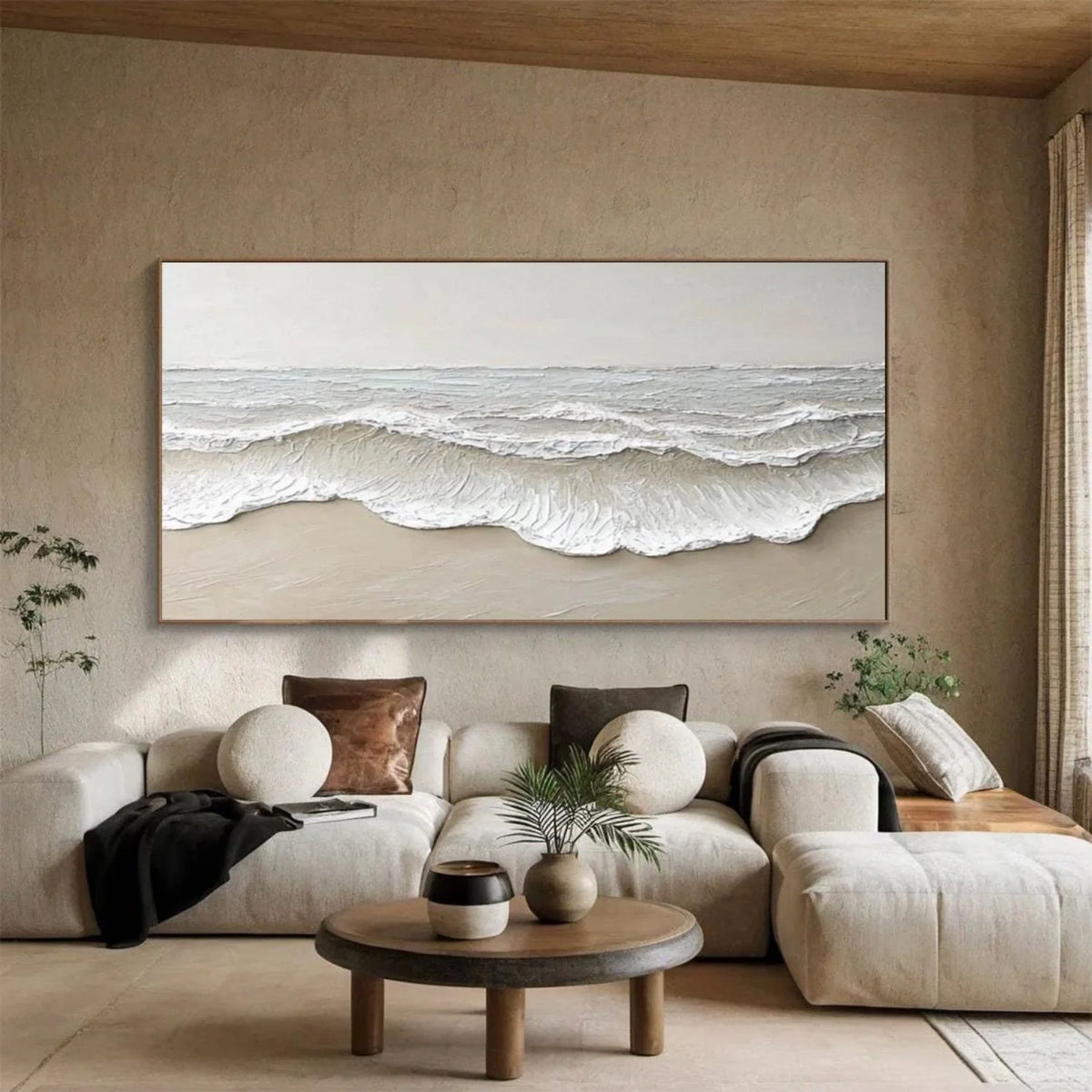 Tranquil Ocean and Sky Canvas Artwork