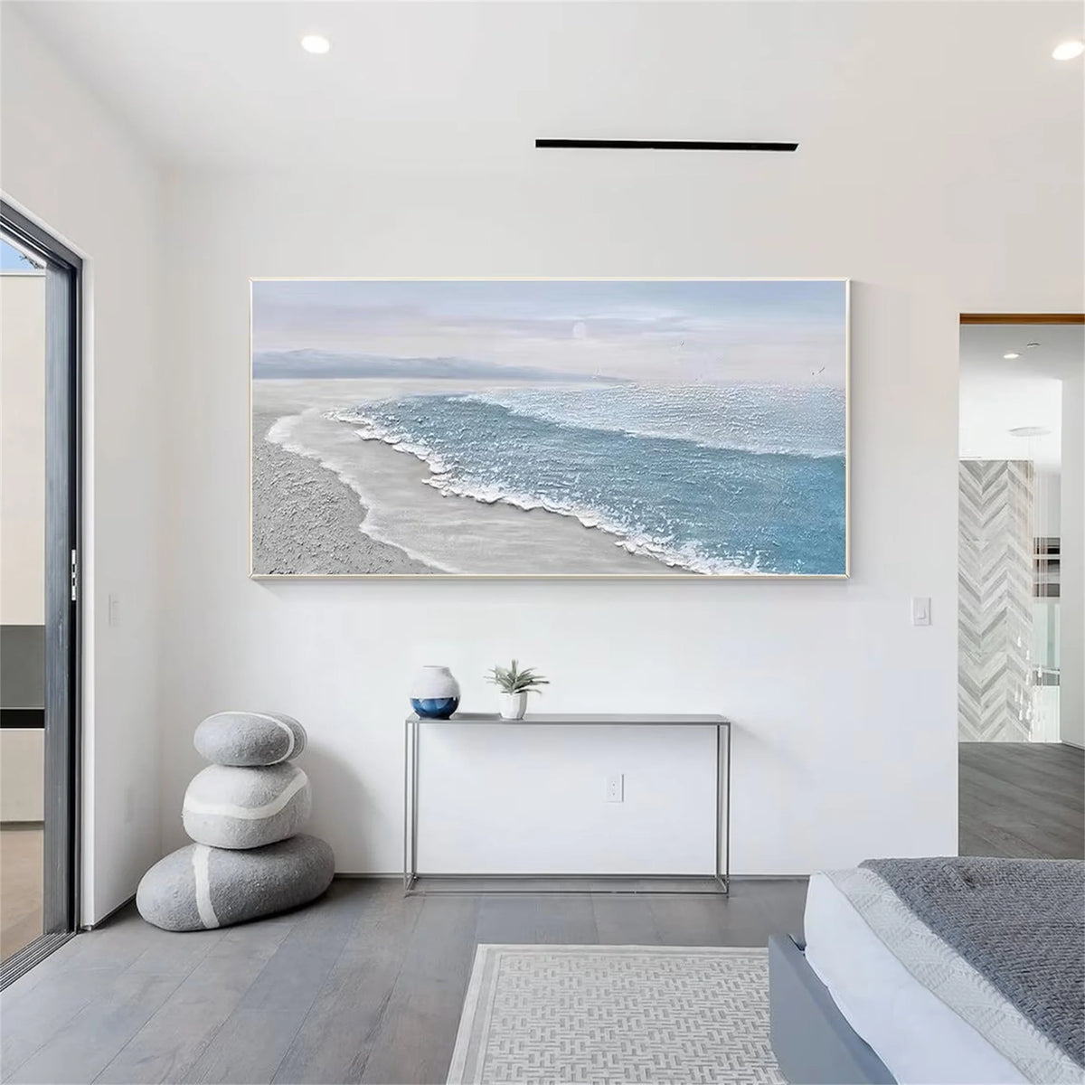 Open Horizon Ocean and Sky Canvas Painting