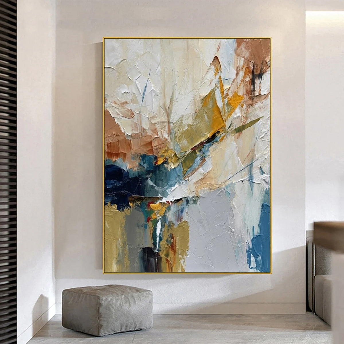 Modern Dynamic Abstract Canvas Painting