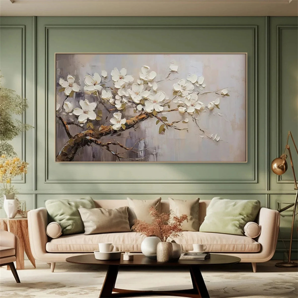 Colourful Floral and Tree Canvas Artwork