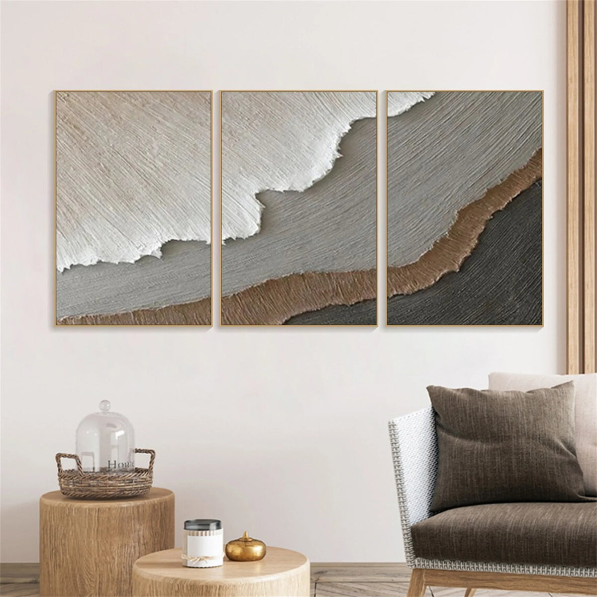 Set of 3 Ocean and Sky Canvas Paintings
