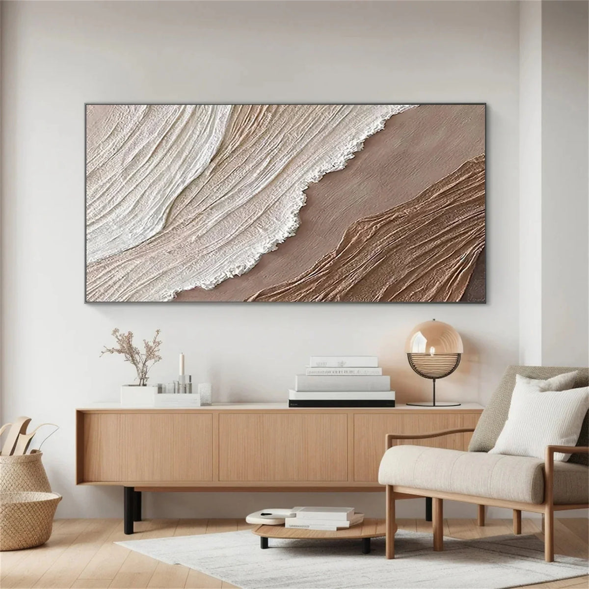 Serene Ocean and Sky Canvas Painting