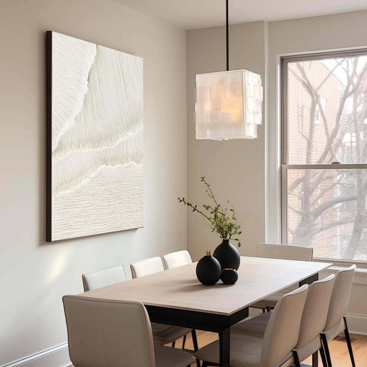 Minimalist Plaster Art with Textured Design