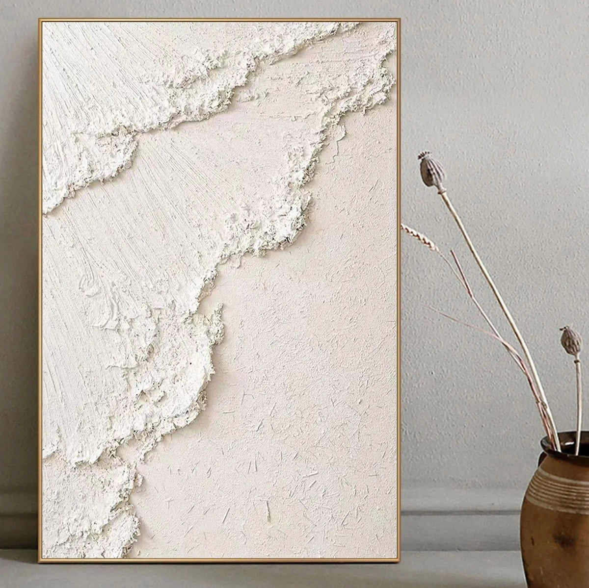 Minimalist Beige Textured Wall Art