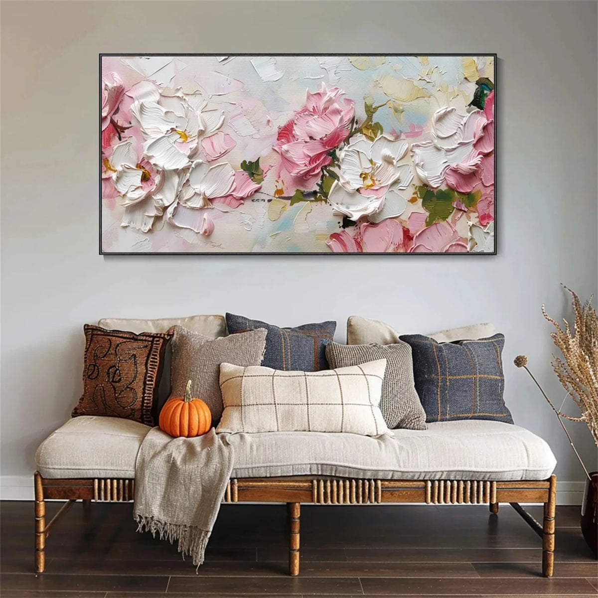 Delicate Floral and Tree Canvas Painting