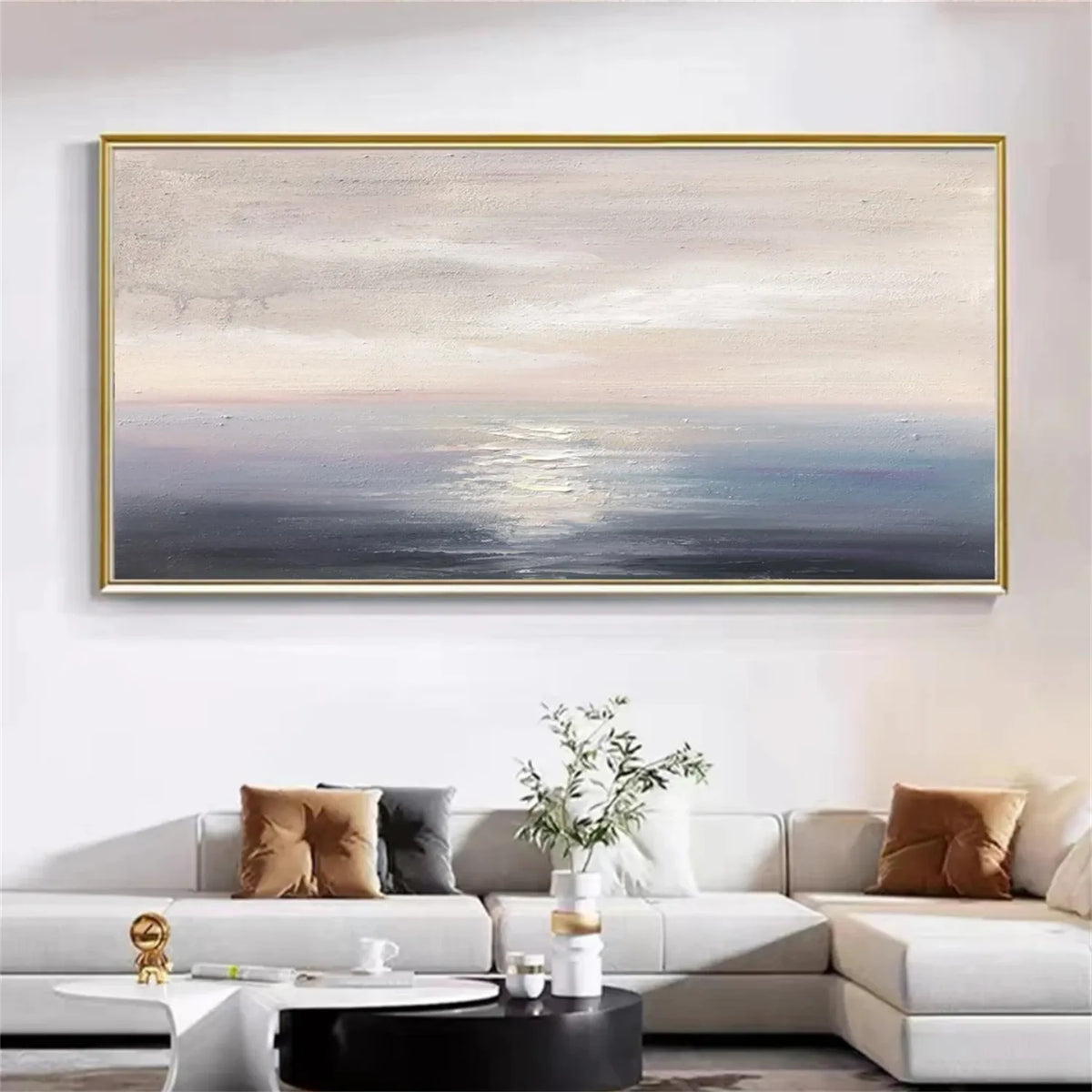 Ocean and Sky Inspired Wall Painting