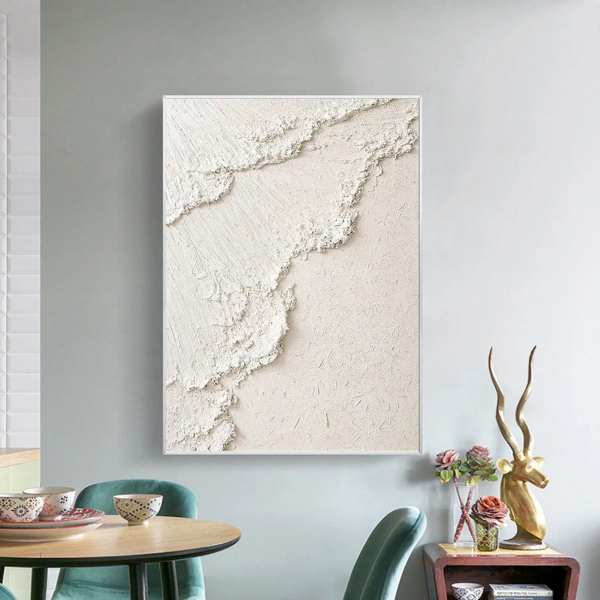 Minimalist Beige Textured Wall Art