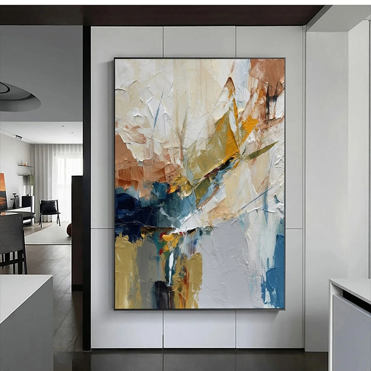 Modern Dynamic Abstract Canvas Painting