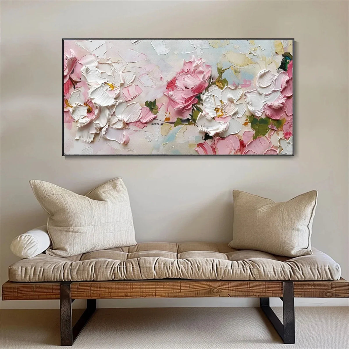 Delicate Floral and Tree Canvas Painting