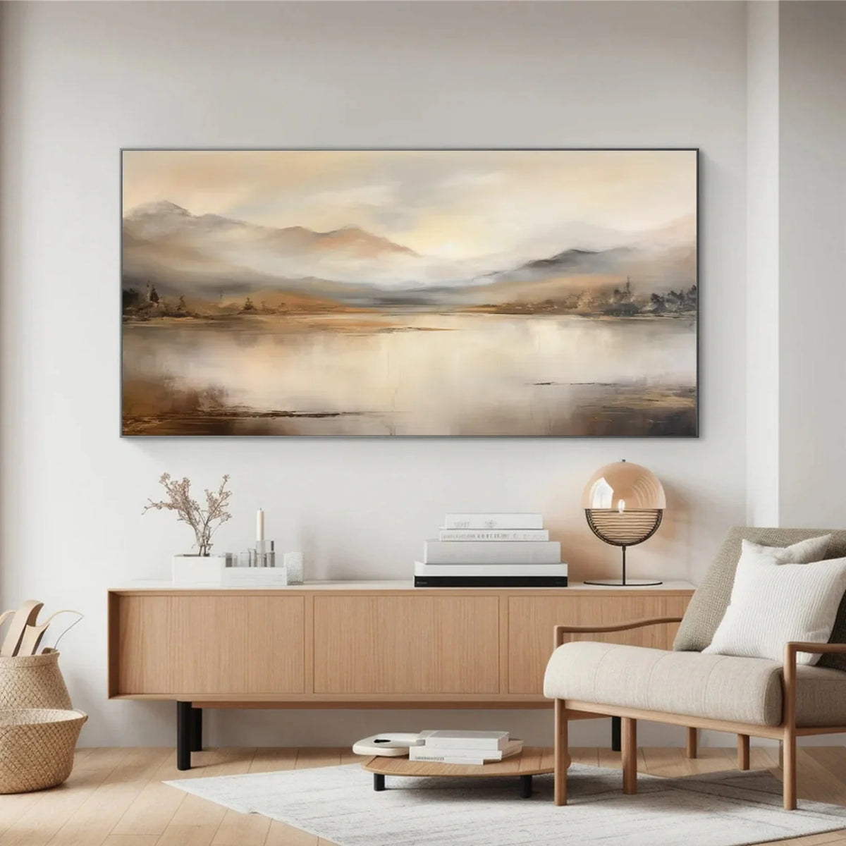 Abstract Mountain Landscape Canvas Painting