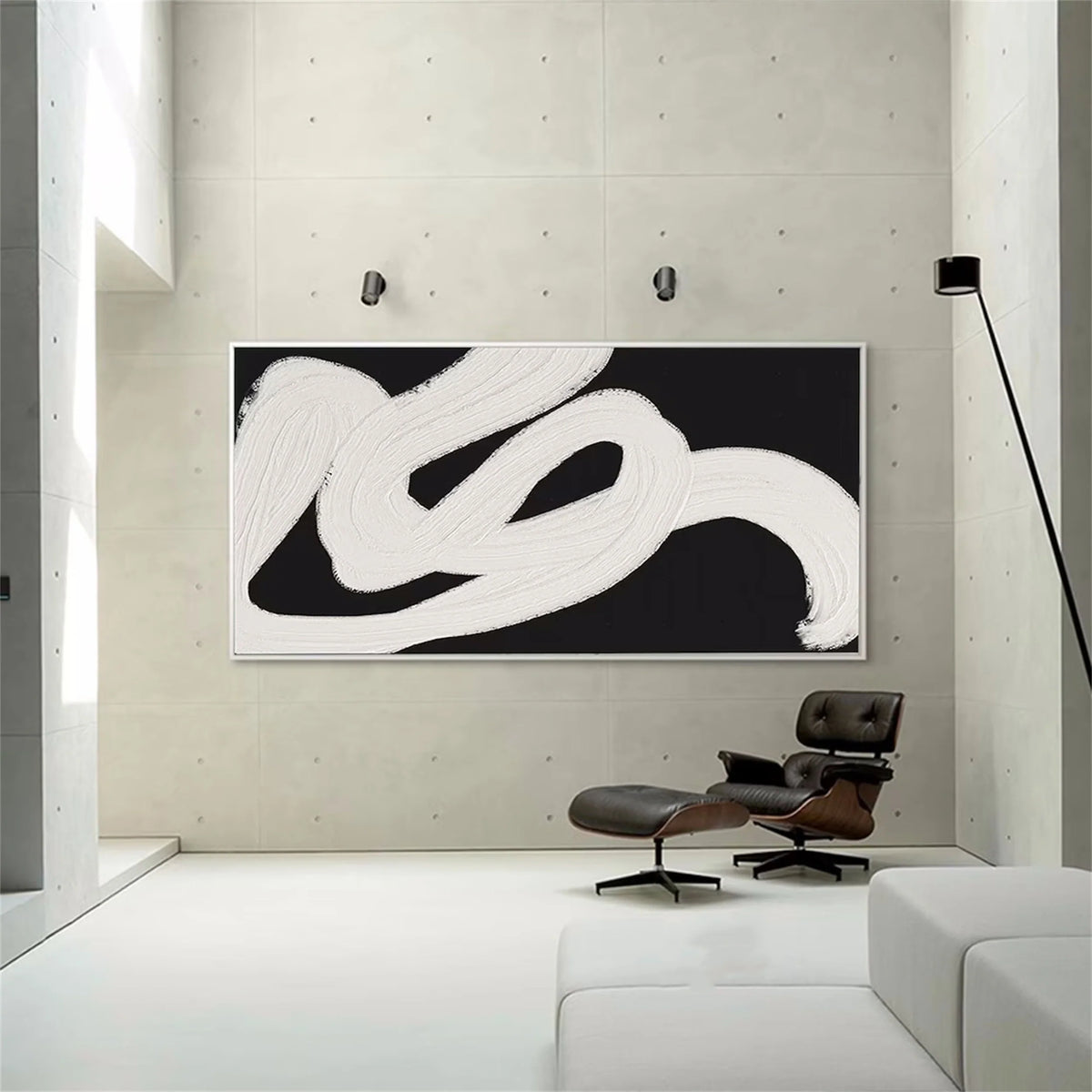 Monochrome Minimalist Textured Wall Art
