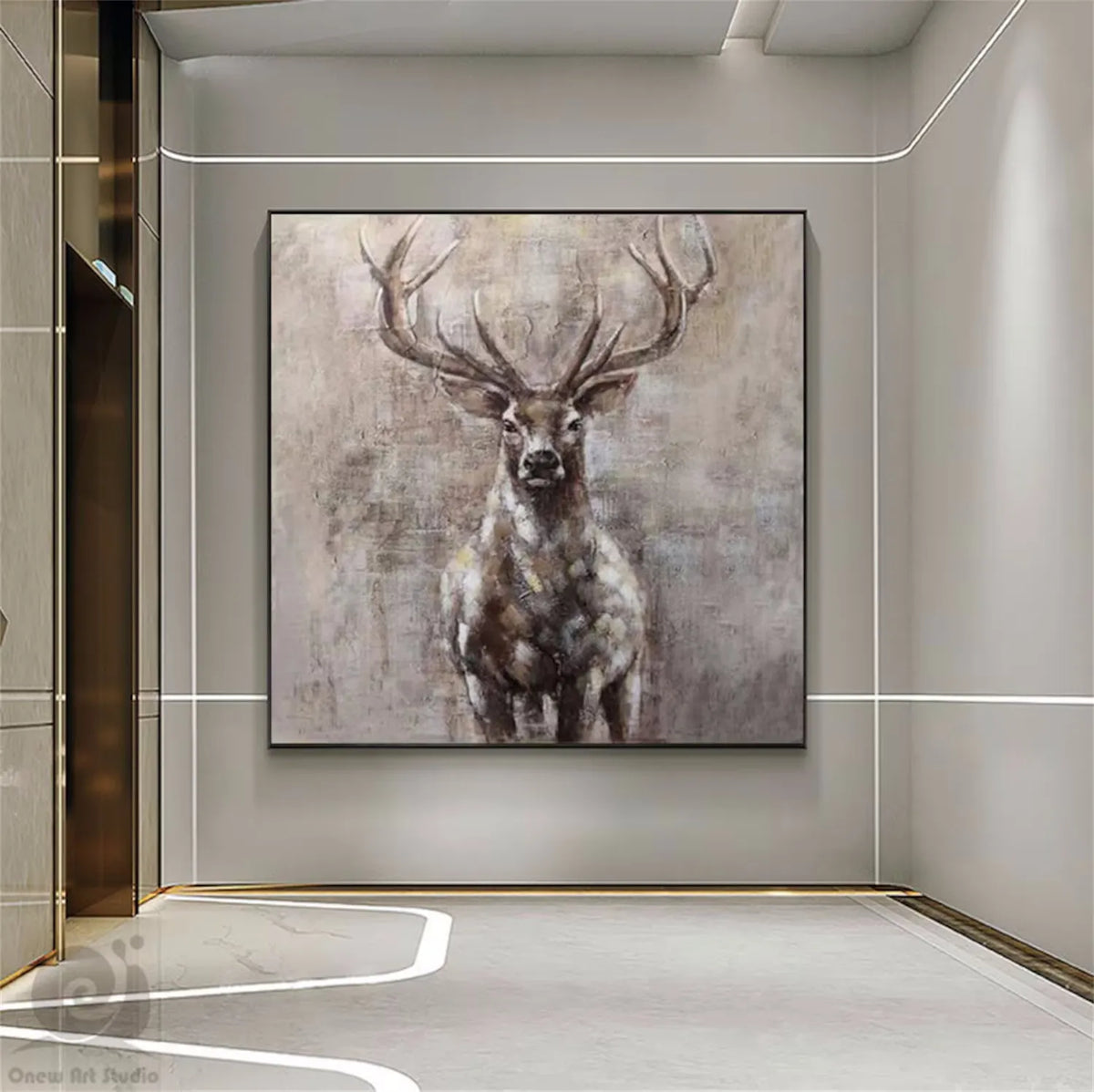 Wildlife-Inspired Canvas Painting