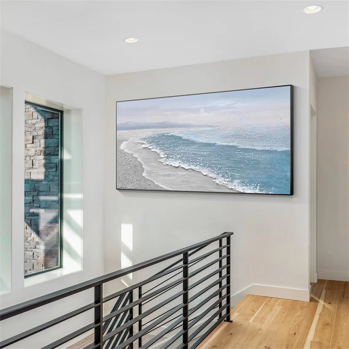 Open Horizon Ocean and Sky Canvas Painting