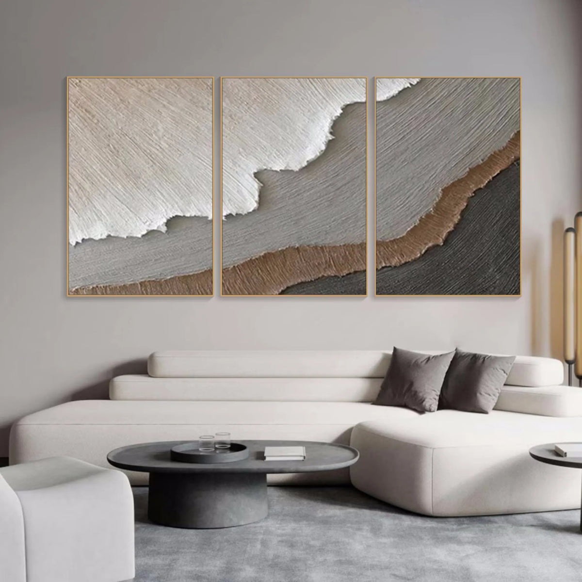Set of 3 Ocean and Sky Canvas Paintings
