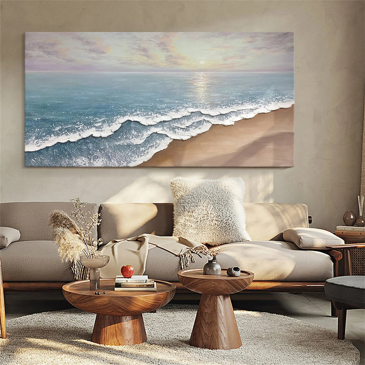 Vast Ocean and Open Sky Canvas Painting