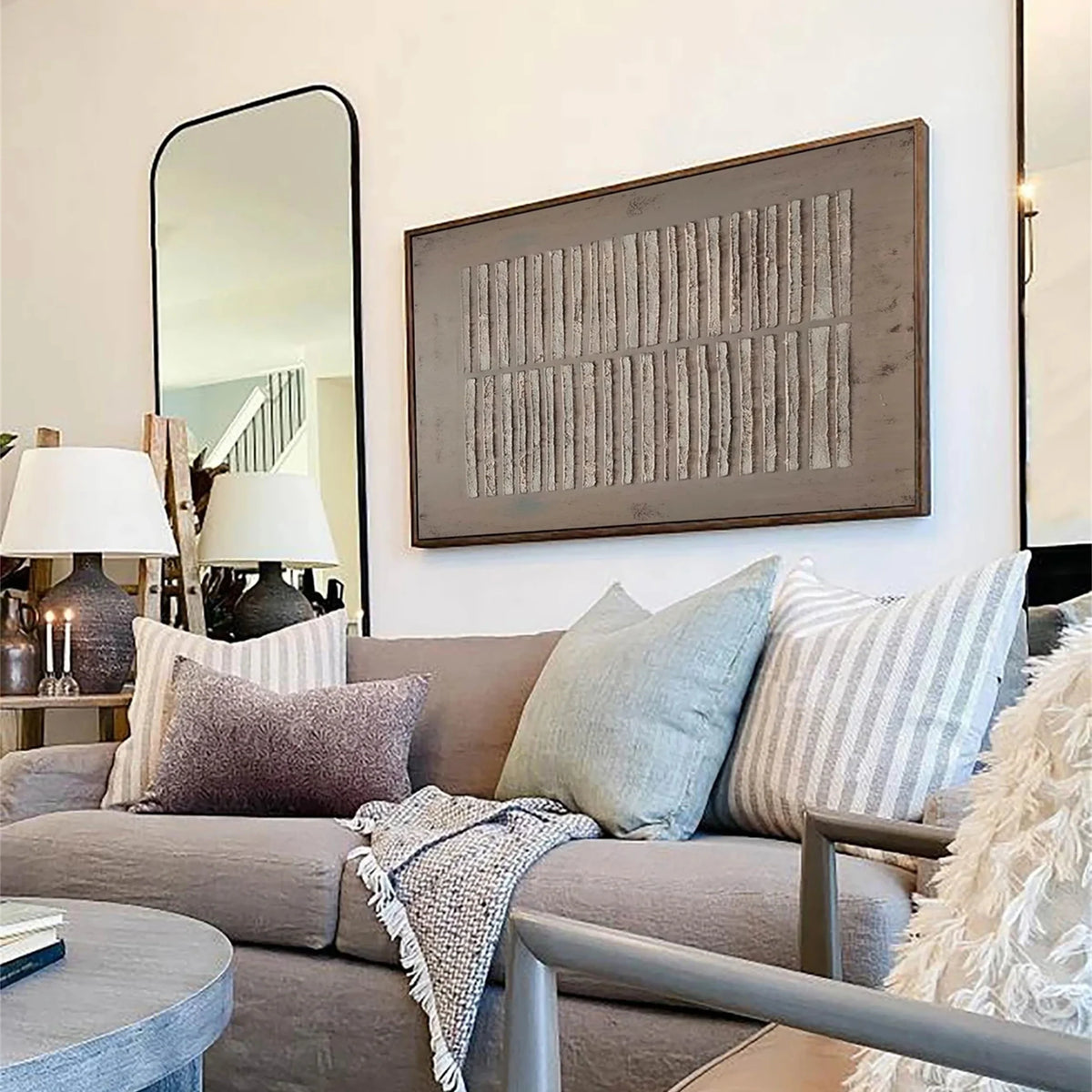 Soft Abstract Serenity Canvas Artwork