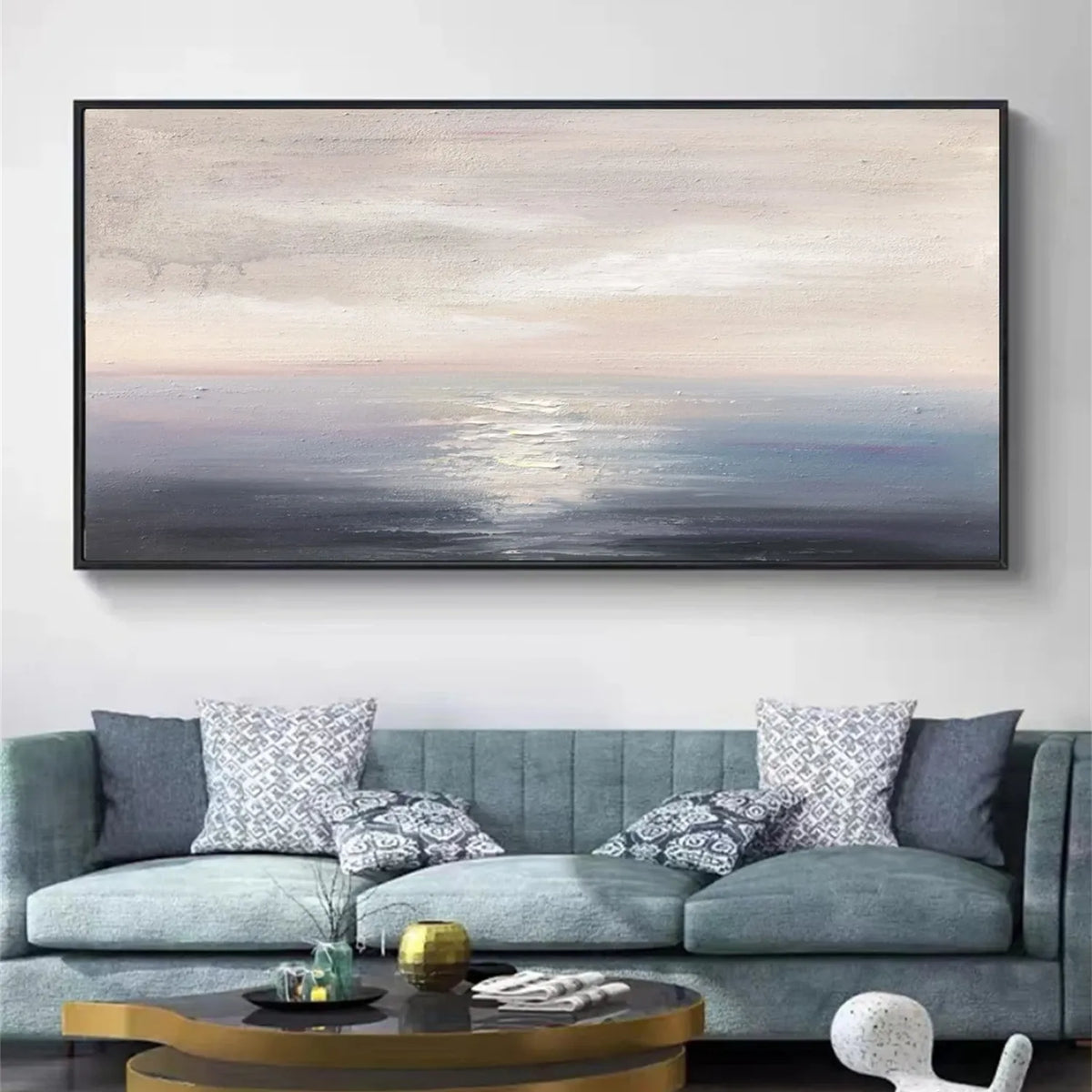 Ocean and Sky Inspired Wall Painting