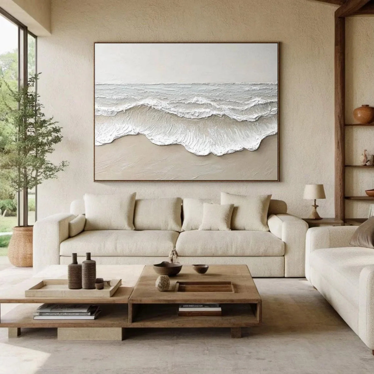 Tranquil Ocean and Sky Canvas Artwork