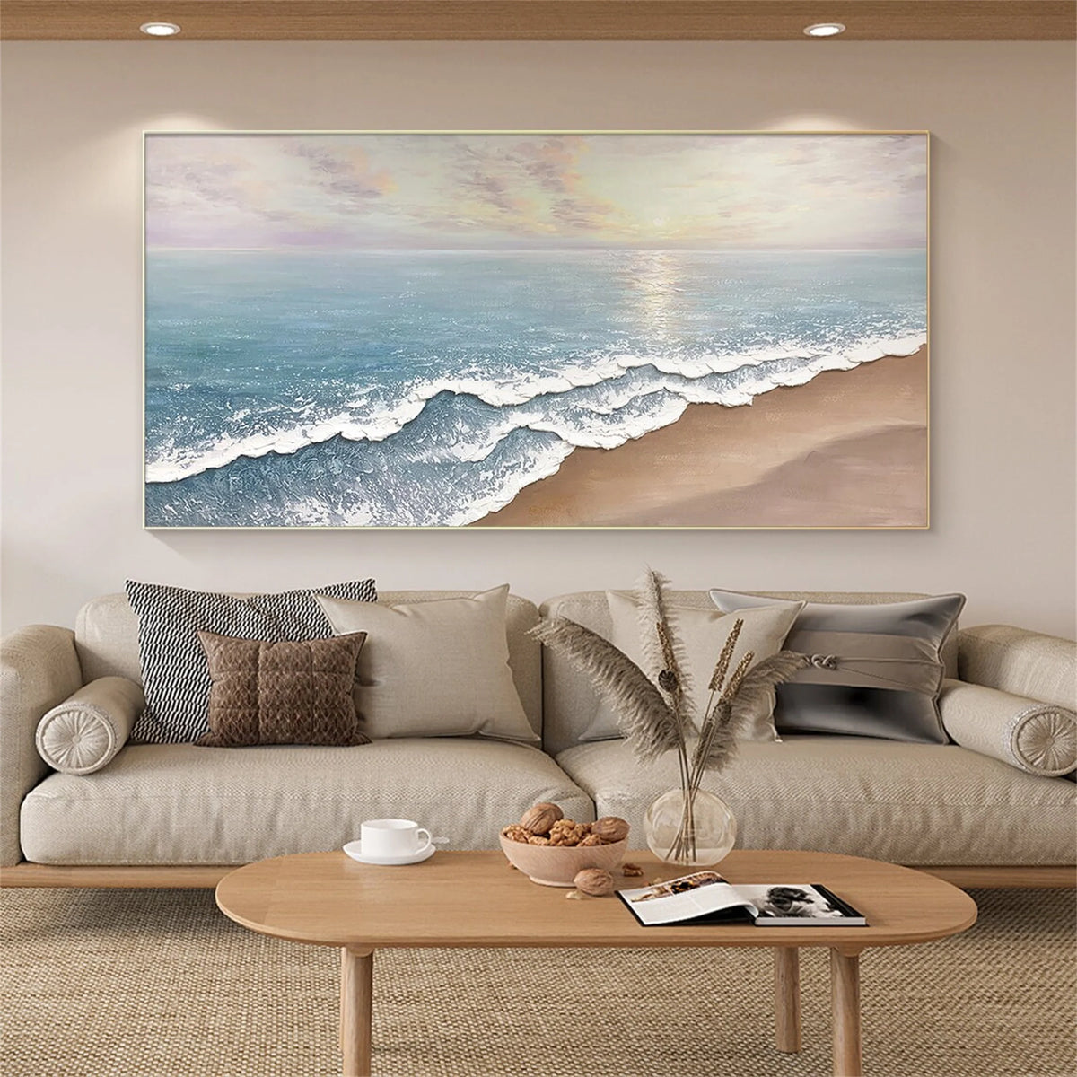Vast Ocean and Open Sky Canvas Painting