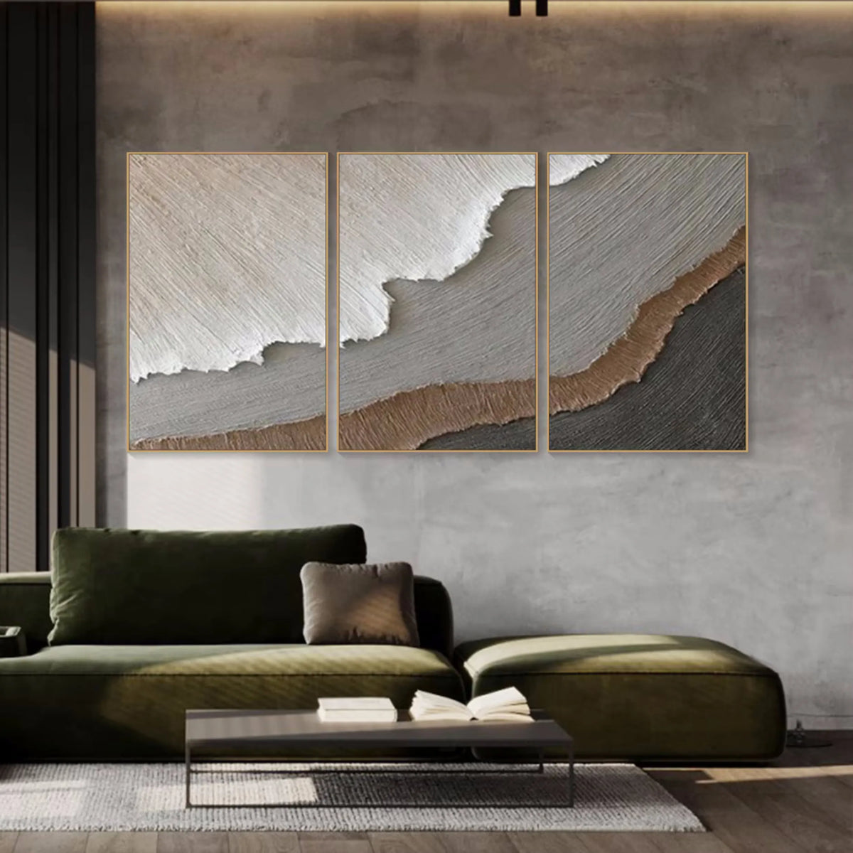 Set of 3 Ocean and Sky Canvas Paintings