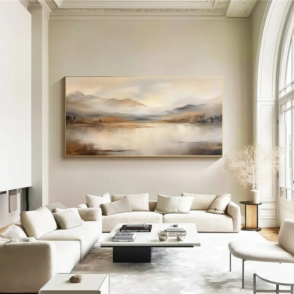 Abstract Mountain Landscape Canvas Painting