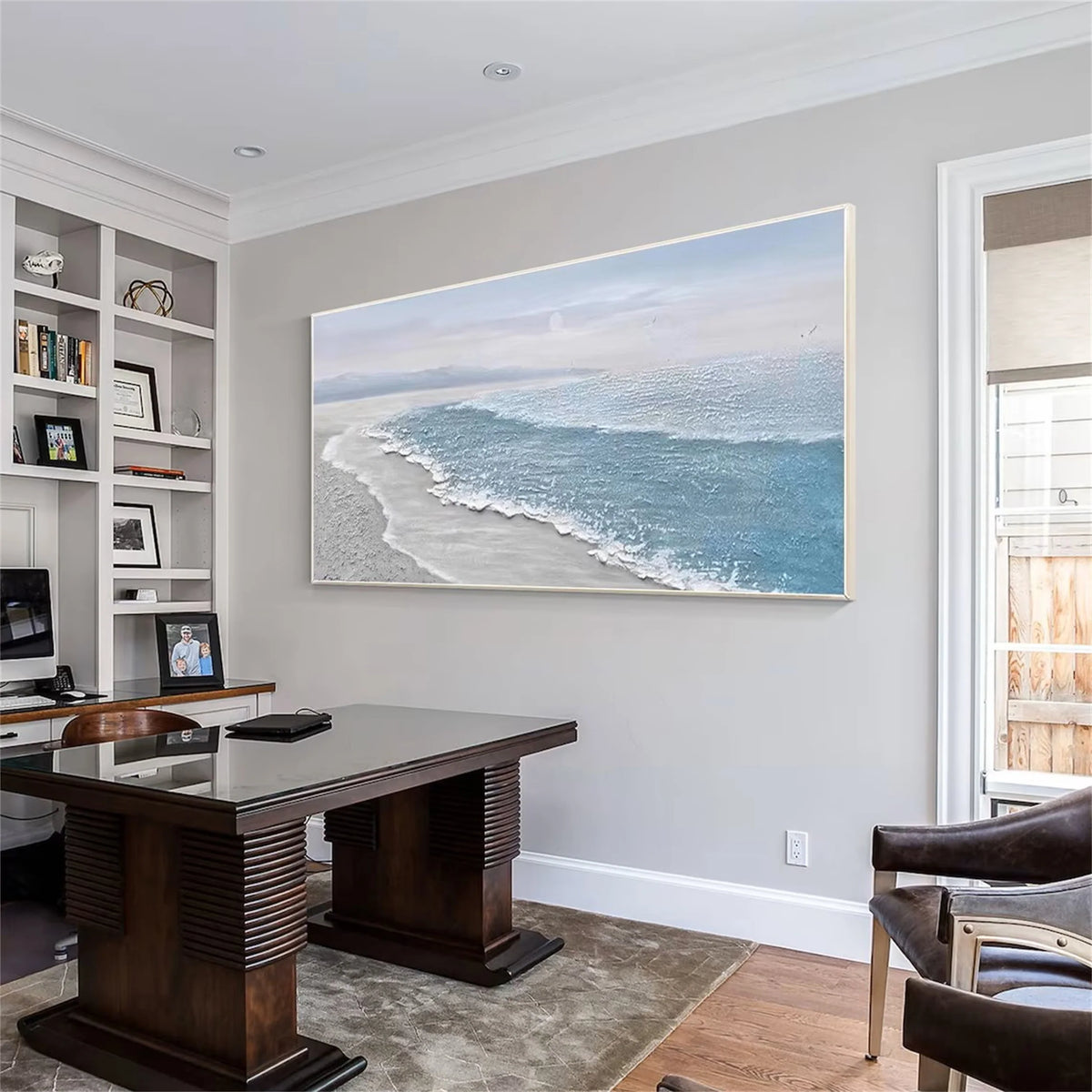 Open Horizon Ocean and Sky Canvas Painting