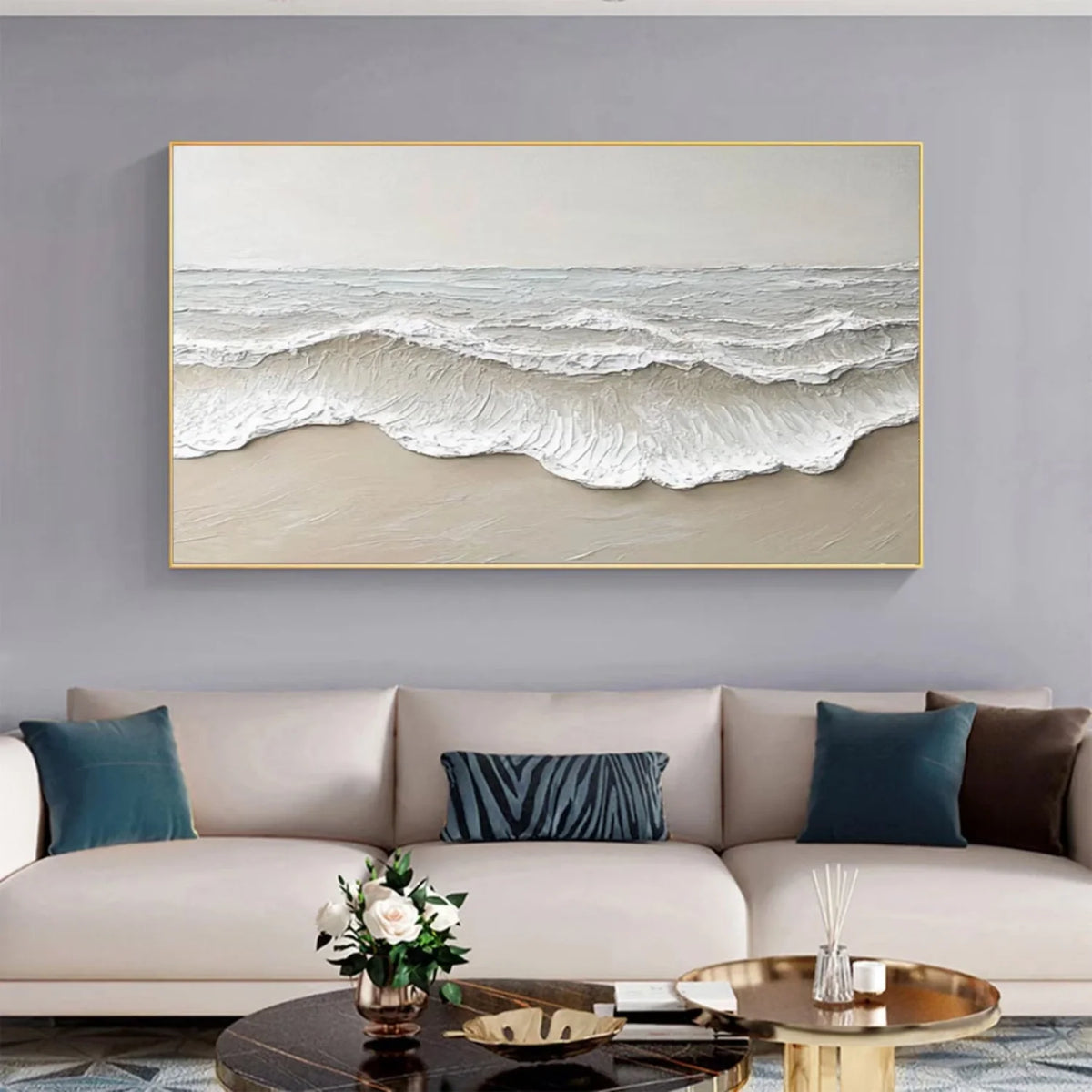 Tranquil Ocean and Sky Canvas Artwork