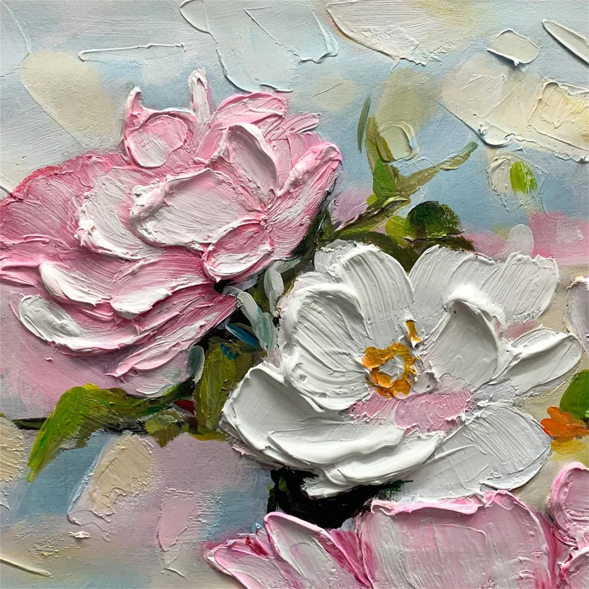 Delicate Floral and Tree Canvas Painting