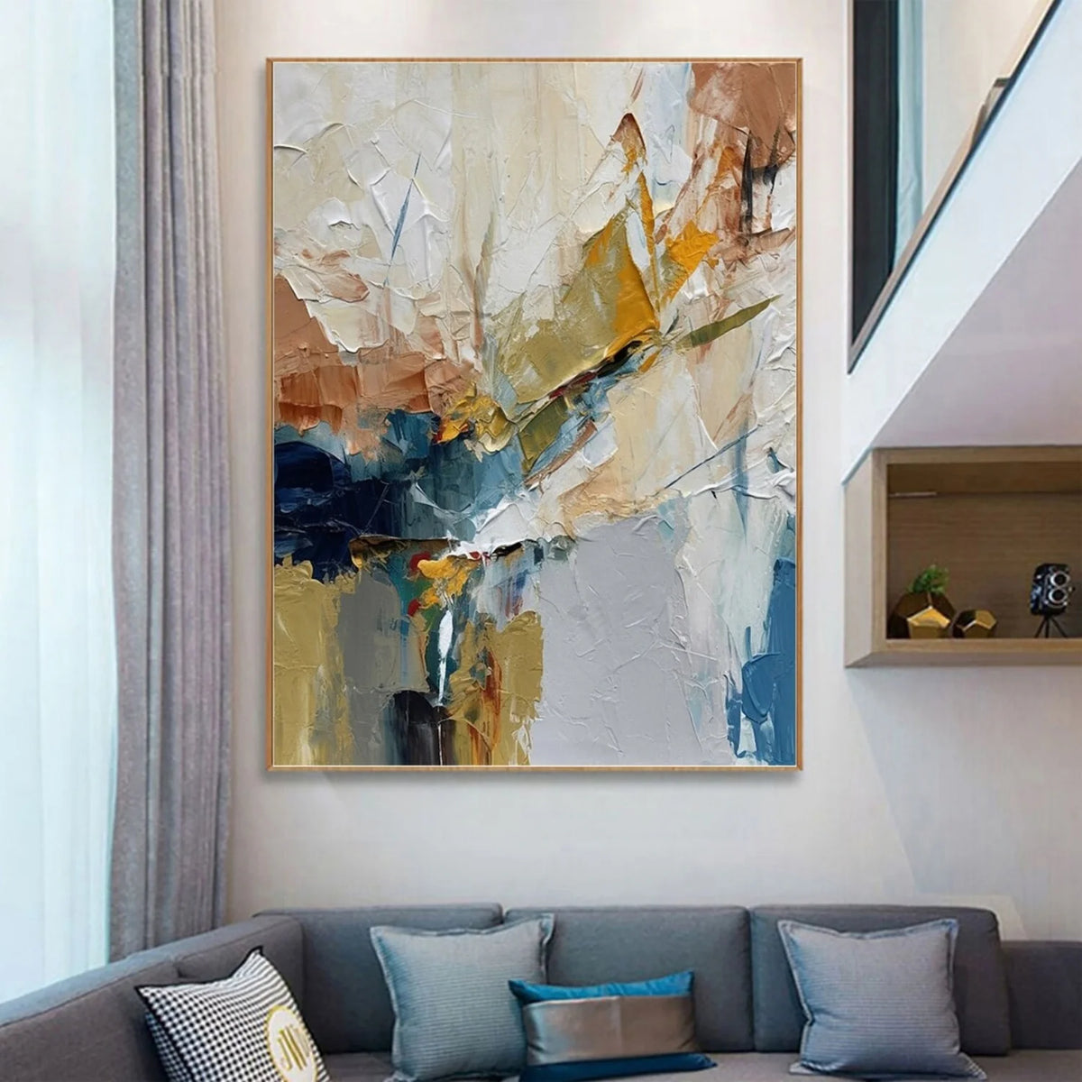 Modern Dynamic Abstract Canvas Painting