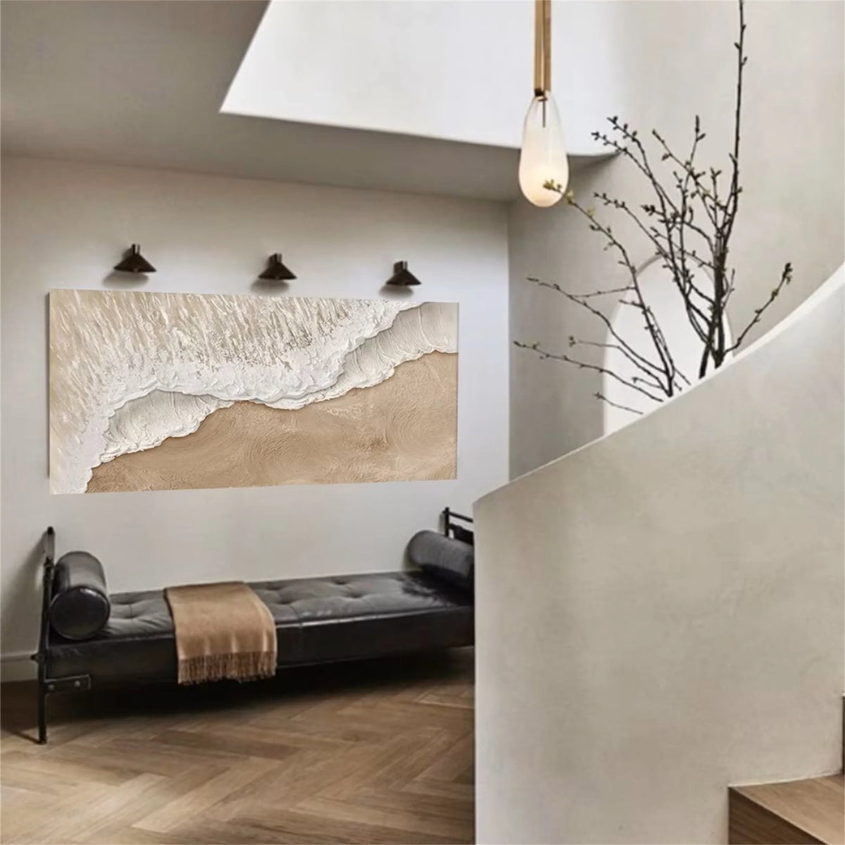 Seascape and Sky-Themed Abstract Painting