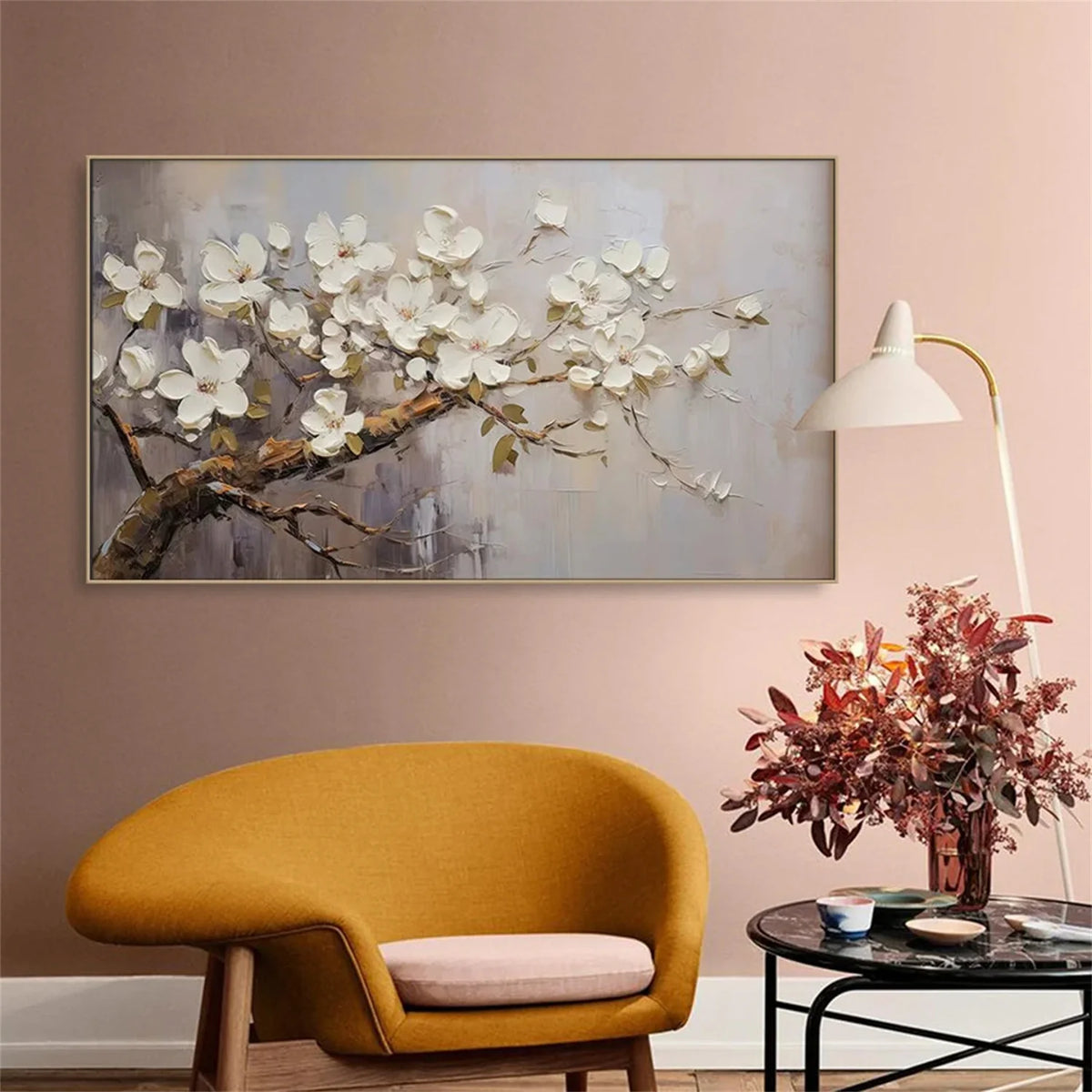 Colourful Floral and Tree Canvas Artwork