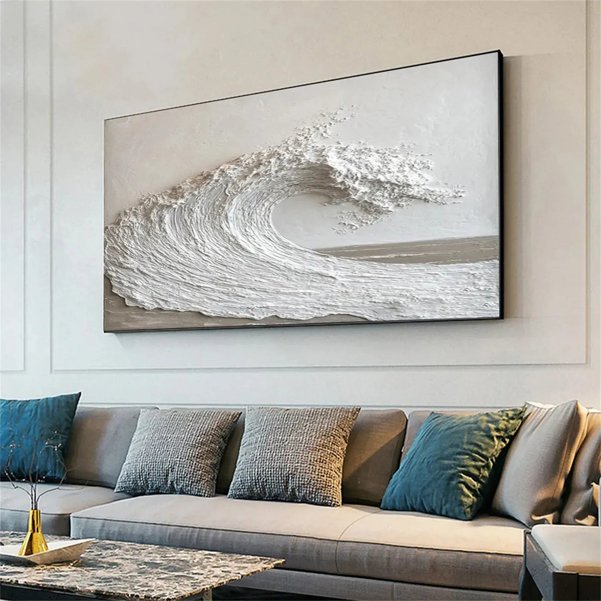 Ocean and Sky Inspired Canvas Painting